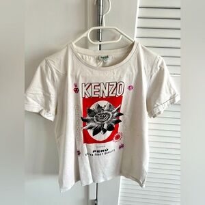 KENZO shirt - White and red - size S